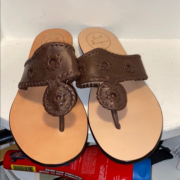 Jack Rogers Shoes - Jack Rogers Navajo brown leather flip flip 8